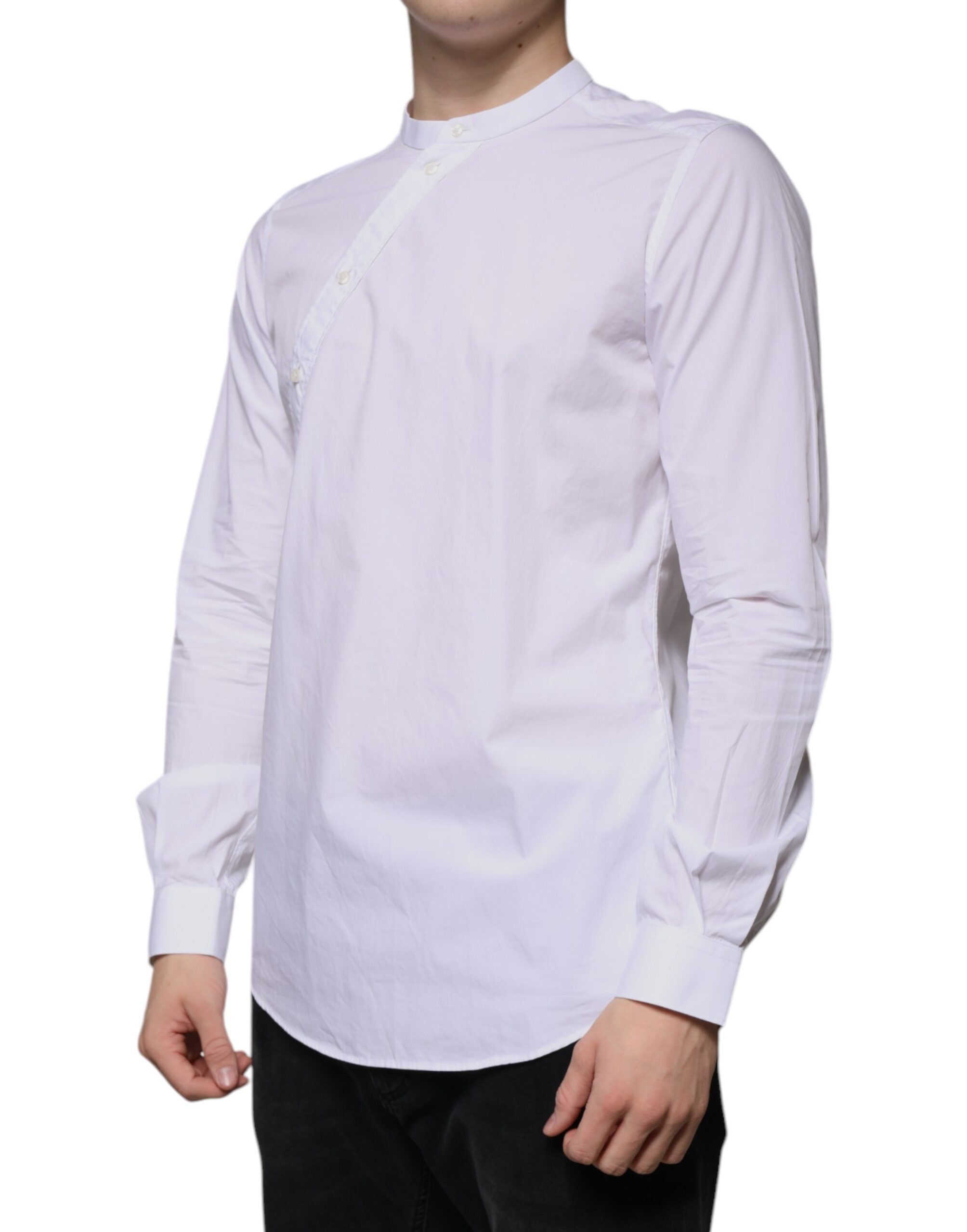 Dolce & Gabbana White Cotton Shirt MARTINI Slim Fit